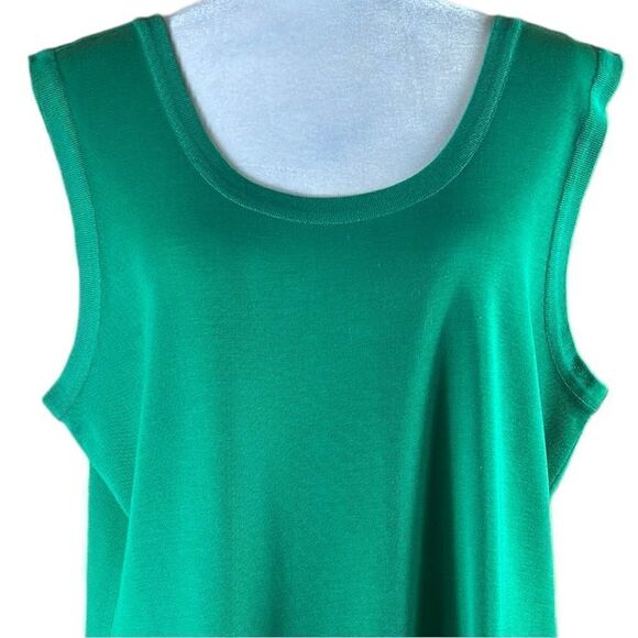 Misook Scoop Neck Sleeveless Green Top Size 0X - Picture 9 of 11